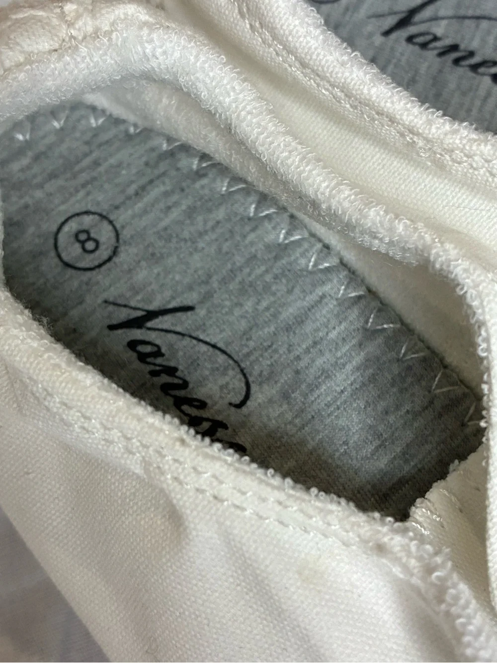 Women's White Canvas Lace-Up Sneakers